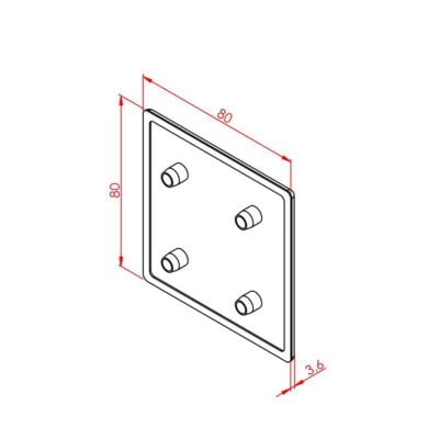 Profil Kapağı 80X80 K10 Gri - Görsel 2