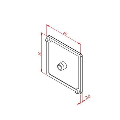 Profil Kapağı 60X60 Tek Kanal - Görsel 2