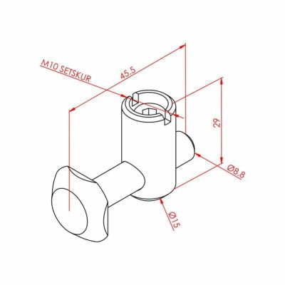 Çektirme Tip Bağlantı Düz 45X45 K10 - Görsel 2