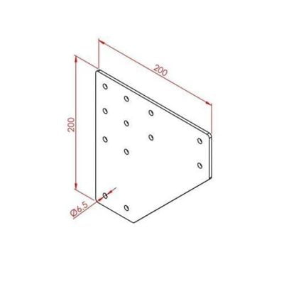 İki Yönlü Bağlantı Sacı 80X80 K10 Çinko - Görsel 2